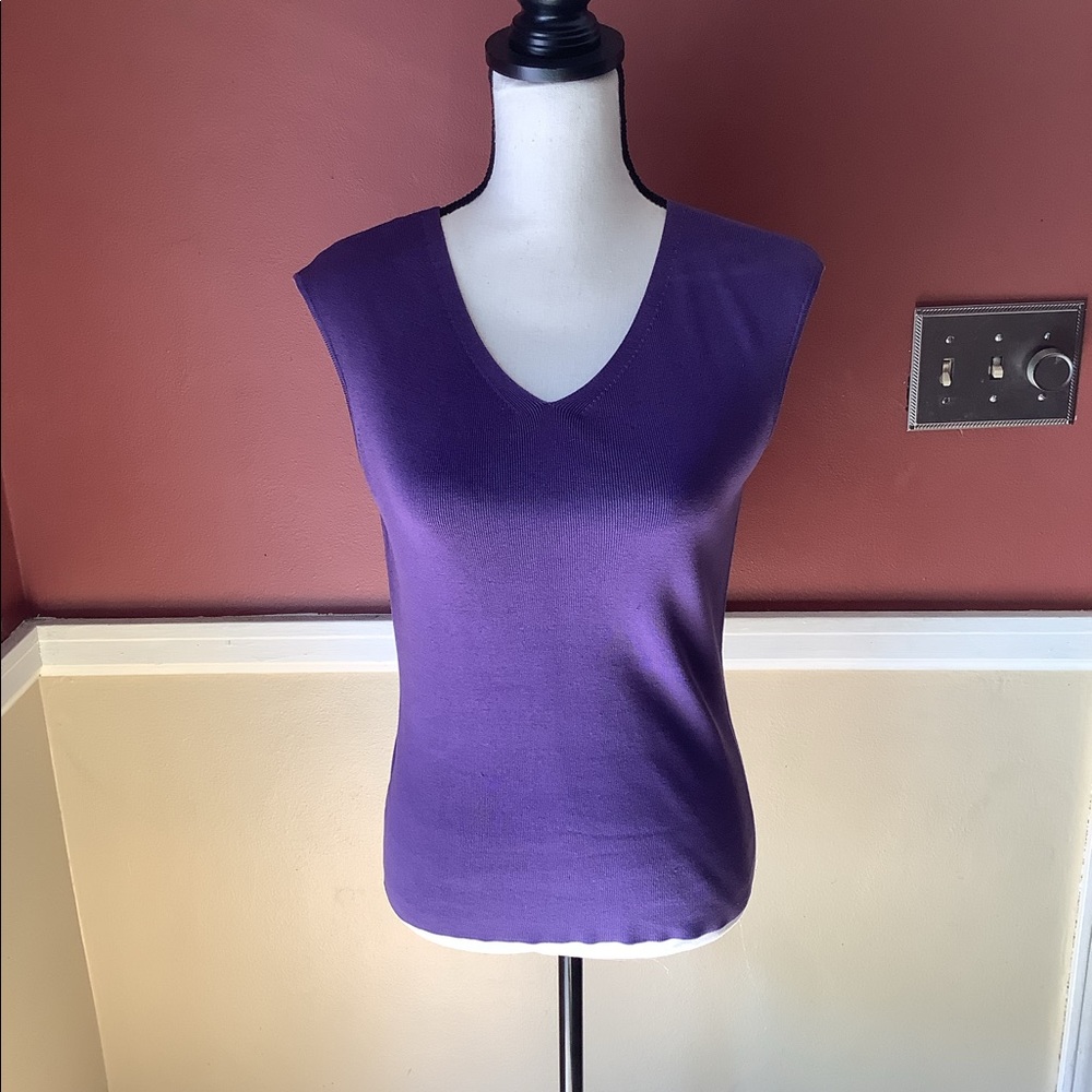 Vintage Ann Taylor Purple Sweater Vest